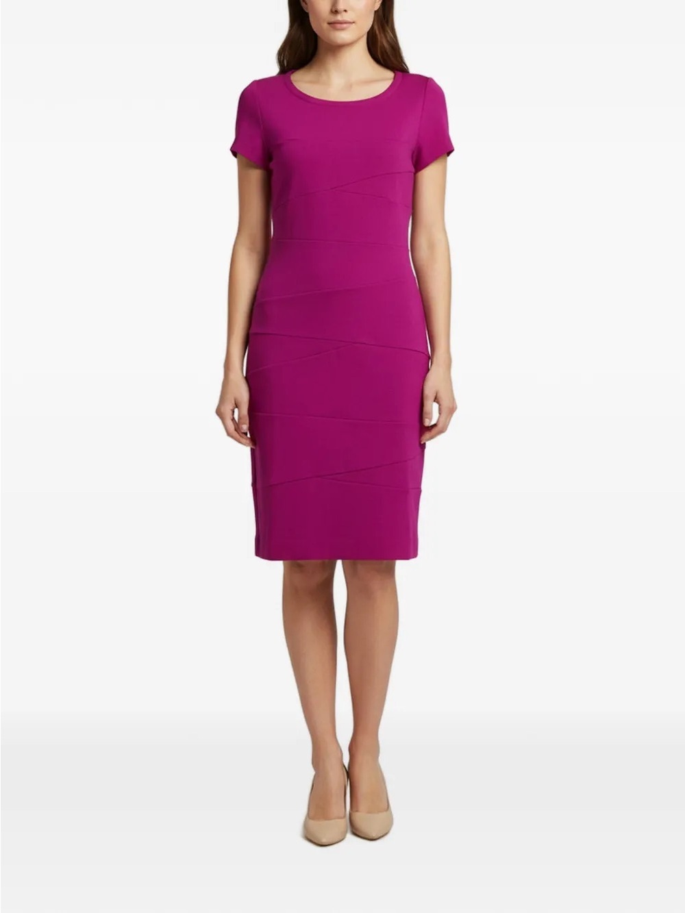Diane Von Furstenberg Paneled Jersey Midi Dress